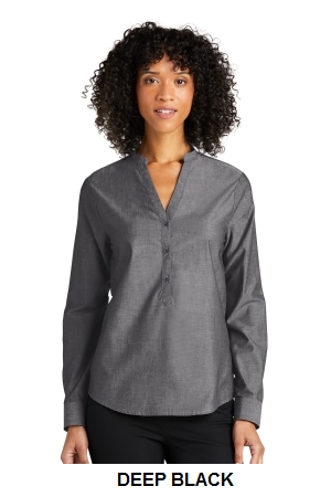 Port Authority Ladies Long Sleeve Chambray Easy Care Shirt.  PORT A.  LW382
